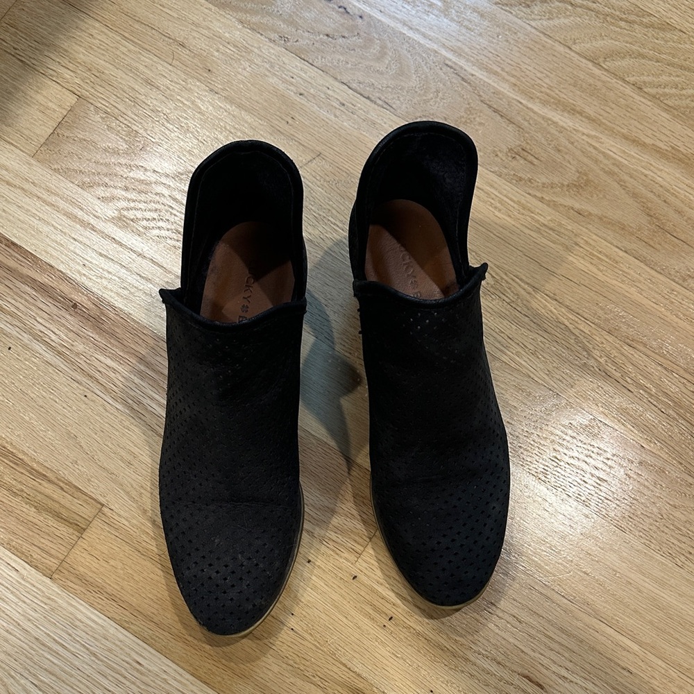 Lucky Brand Black Ankle Boots